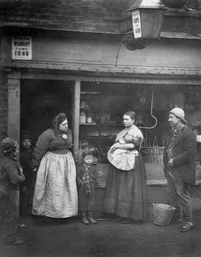 Escena callejera en el Londres victoriano de English Photographer